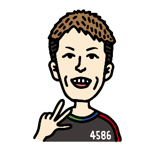 石田意志雄さんが作成した、磯部選手が決めポーズをしているイラスト