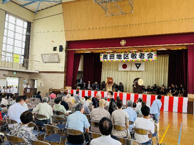 令和7年度奥田地区の敬老会の様子