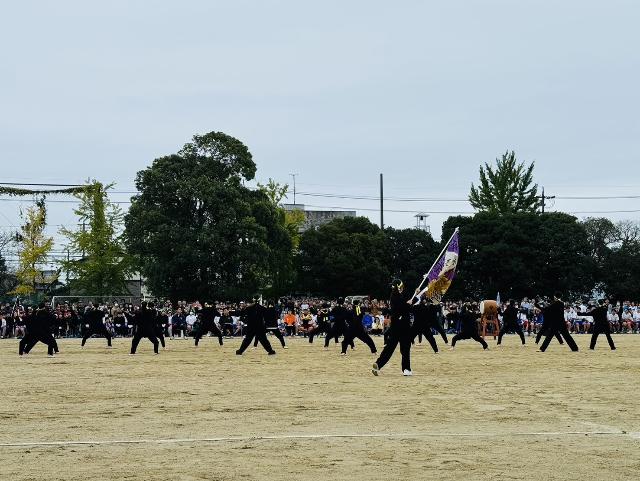 令和7年度河和中学校「体育祭」の応援合戦の様子