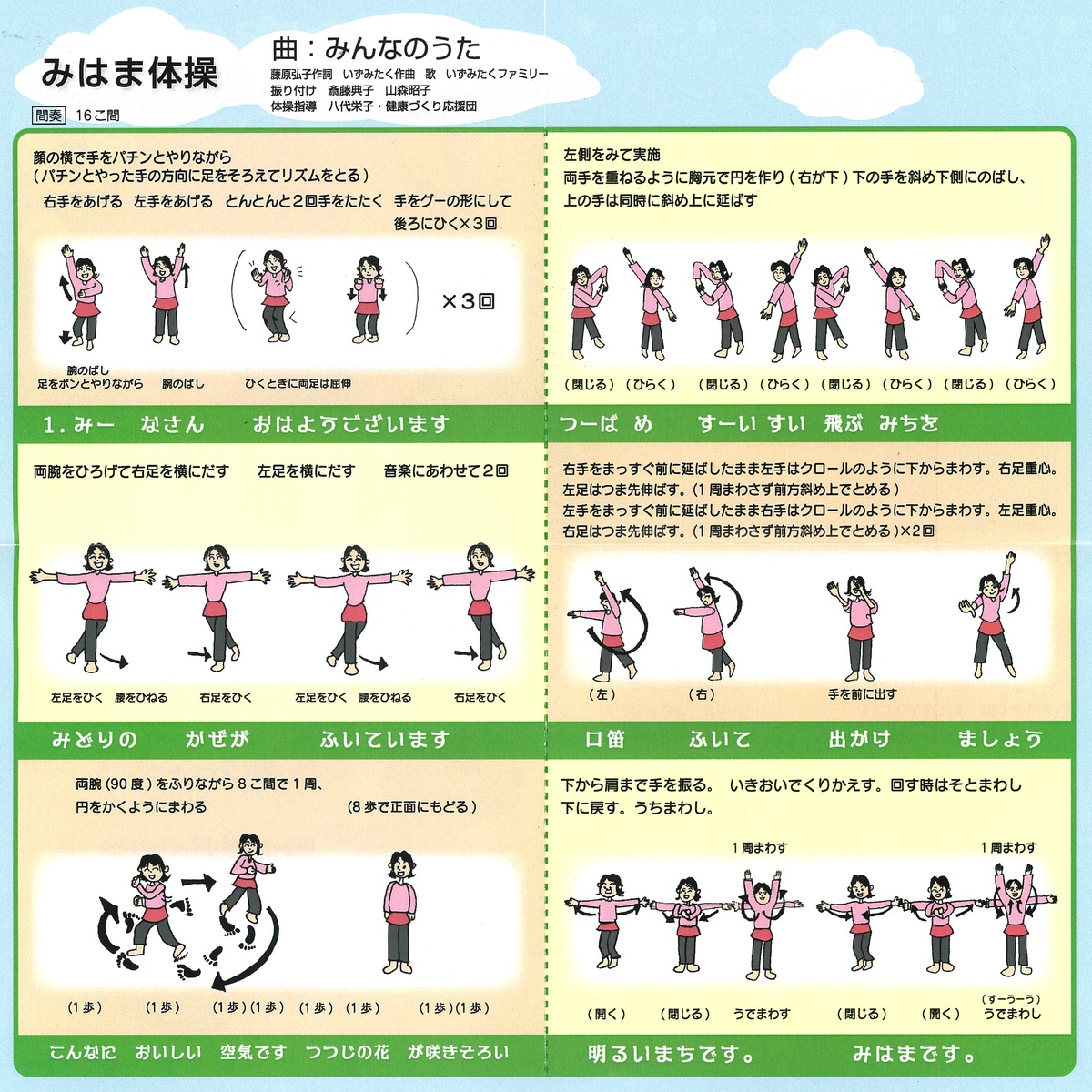 みはま体操の説明が描かれたイラスト