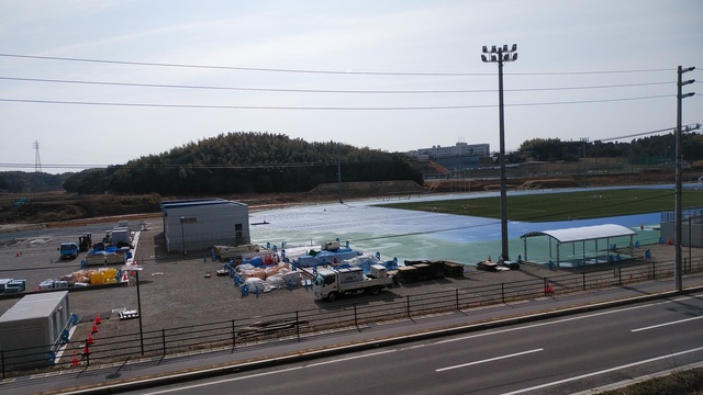 令和6(2024)年2月20日 公園北側(町道)から公園中央方面を映した定点カメラの写真