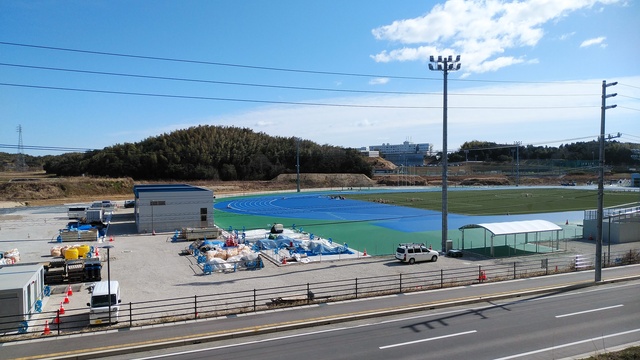 令和6(2024)年2月27日 公園北側(町道)から公園中央方面を映した定点カメラの写真