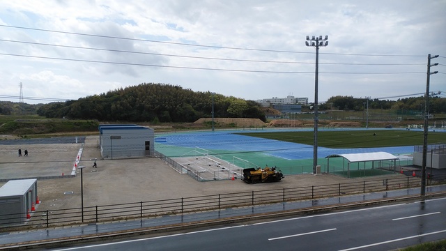 令和6(2024)年4月16日 公園北側(町道)から公園中央方面を映した定点カメラの写真