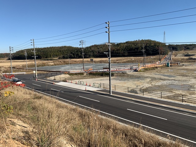 令和3(2021)年12月14日 公園北側(町道)から公園東側(ひえぞ橋)方面を映した定点カメラの写真