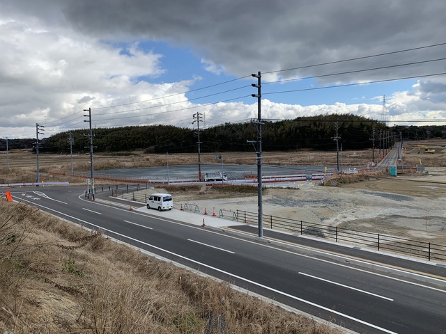 令和4(2022)年1月18日 公園北側(町道)から公園東側(ひえぞ橋)方面を映した定点カメラの写真