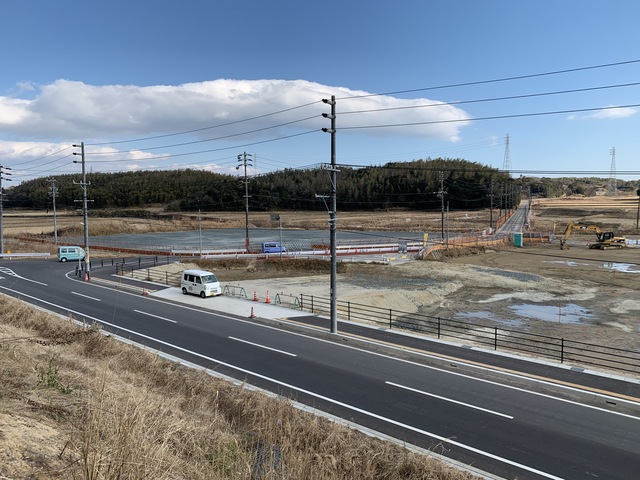令和4(2022)年1月26日 公園北側(町道)から公園東側(ひえぞ橋)方面を映した定点カメラの写真