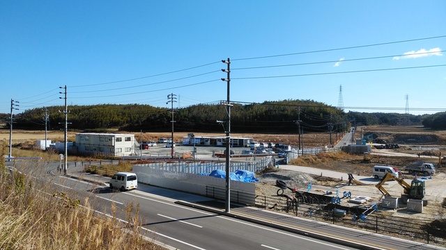 令和4(2022)年12月27日 公園北側(町道)から公園東側(ひえぞ橋)方面を映した定点カメラの写真