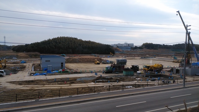 令和5(2023)年1月24日 公園北側(町道)から公園中央方面を映した定点カメラの写真