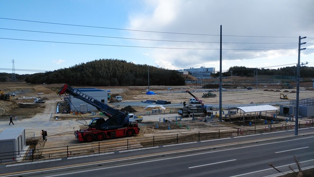 令和5(2023)年2月21日 公園北側(町道)から公園中央方面を映した定点カメラの写真