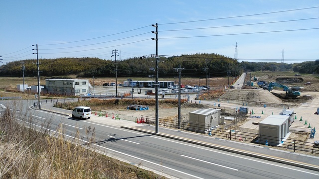 令和5(2023)年3月28日 公園北側(町道)から公園東側(ひえぞ橋)方面を映した定点カメラの写真