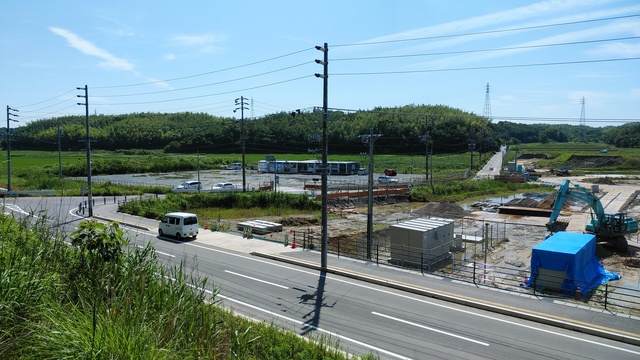 令和5(2023)年6月13日 公園北側(町道)から公園東側(ひえぞ橋)方面を映した定点カメラの写真