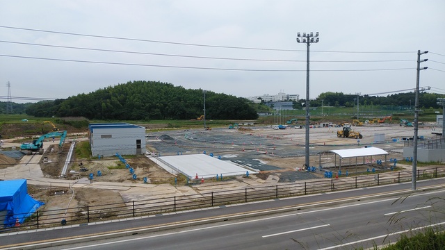 令和5(2023)年6月27日 公園北側(町道)から公園中央方面を映した定点カメラの写真