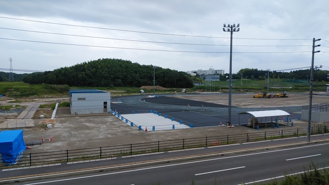 令和5(2023)年8月14日 公園北側(町道)から公園中央方面を映した定点カメラの写真