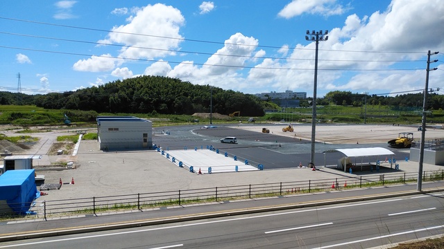令和5(2023)年8月22日 公園北側(町道)から公園中央方面を映した定点カメラの写真