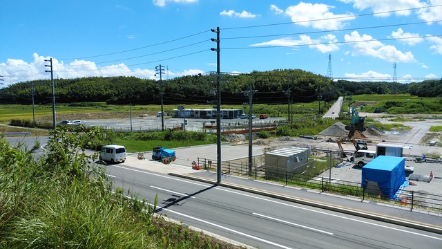 令和5(2023)年8月29日 公園北側(町道)から公園東側(ひえぞ橋)方面を映した定点カメラの写真