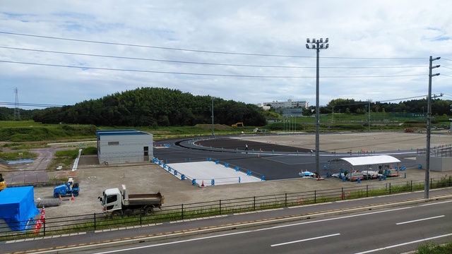 令和5(2023)年9月12日 公園北側(町道)から公園中央方面を映した定点カメラの写真