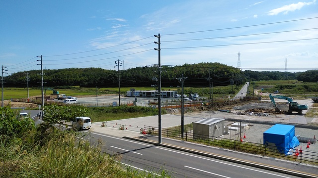 令和5(2023)年10月3日 公園北側(町道)から公園東側(ひえぞ橋)方面を映した定点カメラの写真
