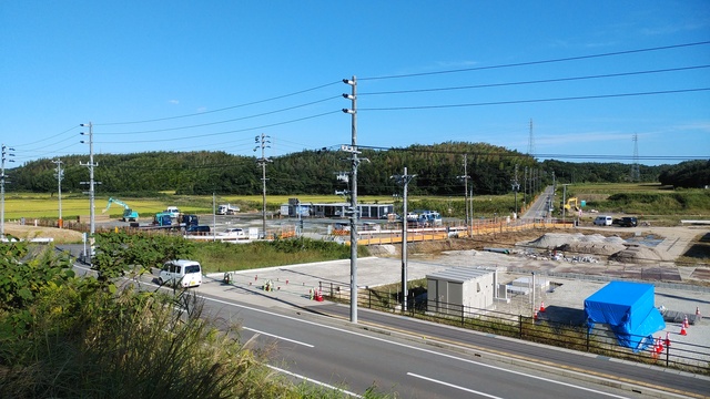 令和5(2023)年10月10日 公園北側(町道)から公園東側(ひえぞ橋)方面を映した定点カメラの写真