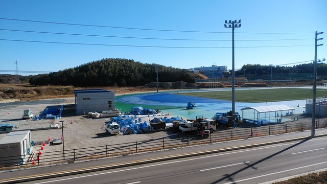令和6(2024)年1月4日 公園北側(町道)から公園中央方面を映した定点カメラの写真