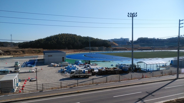 令和6(2024)年1月9日 公園北側(町道)から公園中央方面を映した定点カメラの写真