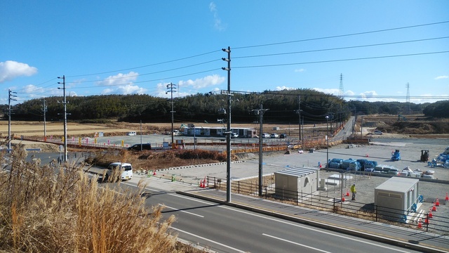 令和6(2024)年1月16日 公園北側(町道)から公園東側(ひえぞ橋)方面を映した定点カメラの写真
