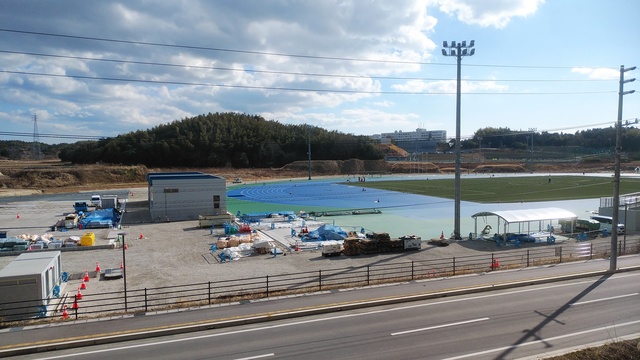 令和6(2024)年1月23日 公園北側(町道)から公園中央方面を映した定点カメラの写真