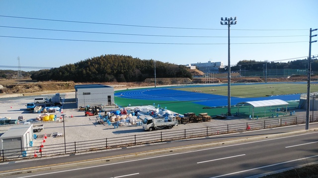 令和6(2024)年2月13日 公園北側(町道)から公園中央方面を映した定点カメラの写真