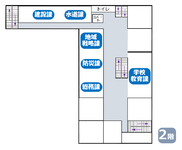 庁舎2階の案内図