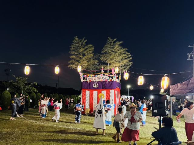 2025年の上野間地区の盆踊りの様子