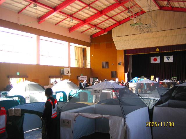 令和7年美浜町・河和南部地区合同防災訓練の避難所の様子