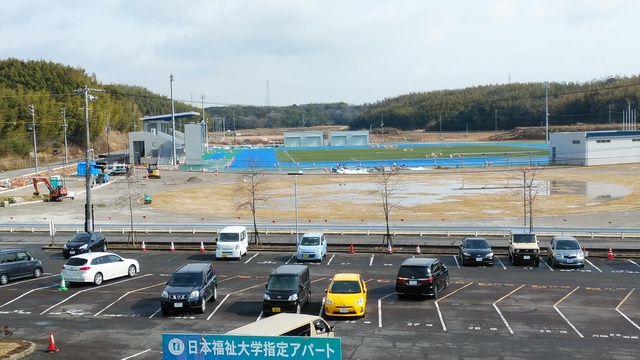 令和6（2024）年2月20日 知多奥田駅から公園（全体）方面を映した定点カメラの写真