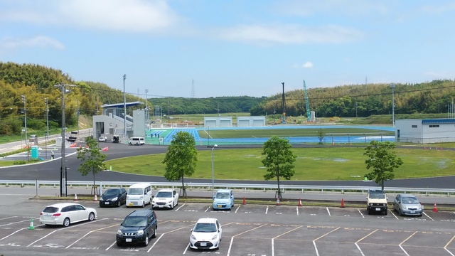 令和6（2024）年5月14日 知多奥田駅から公園（全体）方面を映した定点カメラの写真
