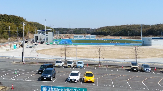 令和6（2024）年3月11日 知多奥田駅から公園（全体）方面を映した定点カメラの写真