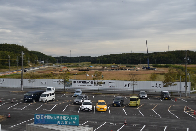 令和3（2021）年10月22日 知多奥田駅から公園（全体）方面を映した定点カメラの写真