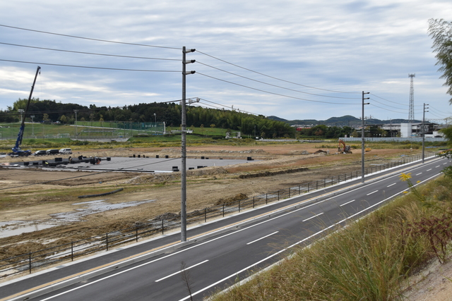 令和3（2021）年10月22日 公園北側（町道）から公園西側（知多奥田駅）方面を映した定点カメラの写真