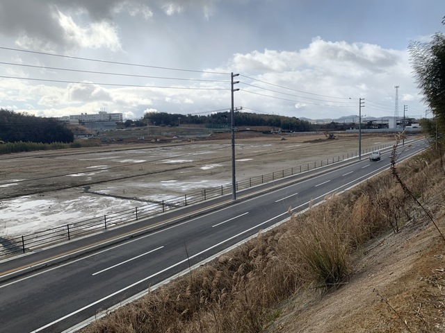 令和4（2022）年1月12日 公園北側（町道）から公園西側（知多奥田駅）方面を映した定点カメラの写真