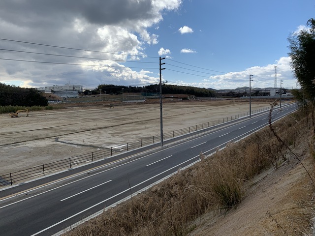 令和4（2022）年1月18日 公園北側（町道）から公園西側（知多奥田駅）方面を映した定点カメラの写真