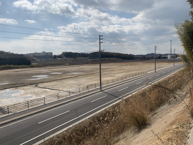令和4（2022）年2月22日 公園北側（町道）から公園西側（知多奥田駅）方面を映した定点カメラの写真