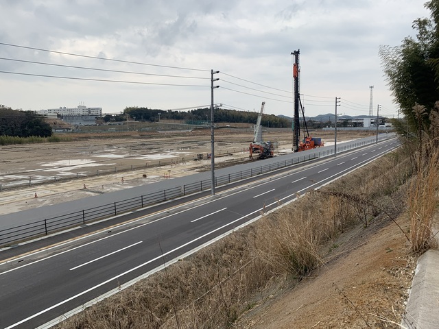 令和4（2022）年3月23日 公園北側（町道）から公園西側（知多奥田駅）方面を映した定点カメラの写真