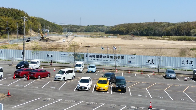 令和4（2022）年4月12日 知多奥田駅から公園（全体）方面を映した定点カメラの写真