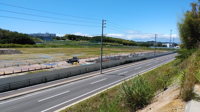 令和4（2022）年6月7日 公園北側（町道）から公園西側（知多奥田駅）方面を映した定点カメラの写真