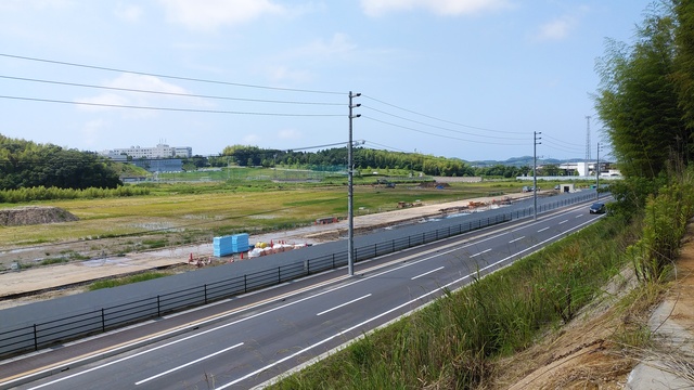令和4（2022）年6月23日 公園北側（町道）から公園西側（知多奥田駅）方面を映した定点カメラの写真