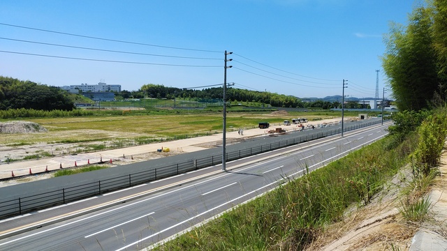令和4（2022）年6月28日 公園北側（町道）から公園西側（知多奥田駅）方面を映した定点カメラの写真