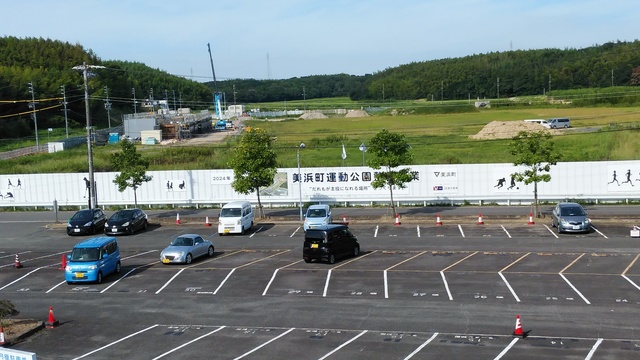 令和4（2022）年8月2日 知多奥田駅から公園（全体）方面を映した定点カメラの写真