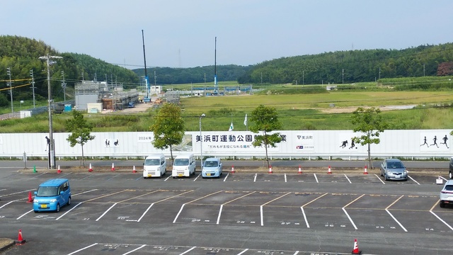 令和4（2022）年8月9日 知多奥田駅から公園（全体）方面を映した定点カメラの写真