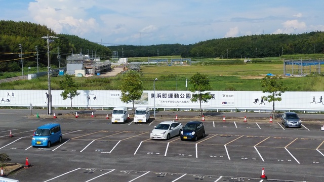 令和4（2022）年8月16日 知多奥田駅から公園（全体）方面を映した定点カメラの写真