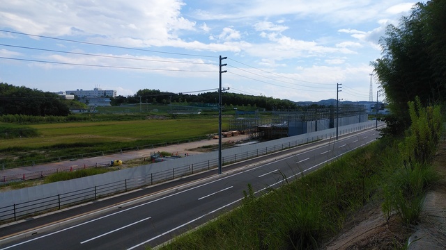 令和4（2022）年8月16日 公園北側（町道）から公園西側（知多奥田駅）方面を映した定点カメラの写真
