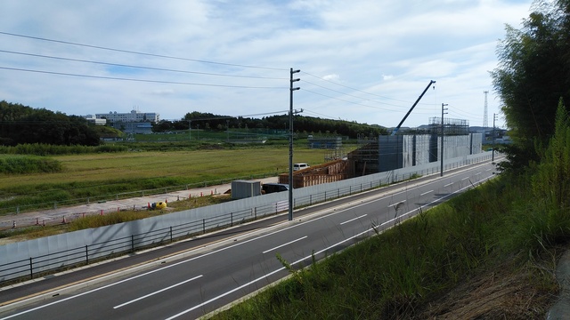 令和4（2022）年9月20日 公園北側（町道）から公園西側（知多奥田駅）方面を映した定点カメラの写真