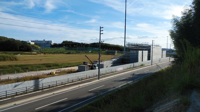 令和4（2022）年10月11日 公園北側（町道）から公園西側（知多奥田駅）方面を映した定点カメラの写真