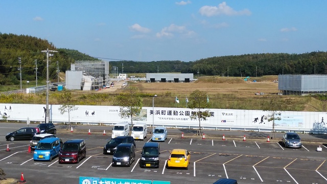 令和4（2022）年10月18日 知多奥田駅から公園（全体）方面を映した定点カメラの写真